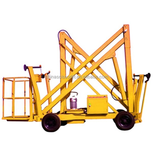 Elevador de pluma articulada telescópica de carga nominal de 200kg (control <span class=keywords><strong>manual</strong></span>) para sitios de construcción - Product Image 1