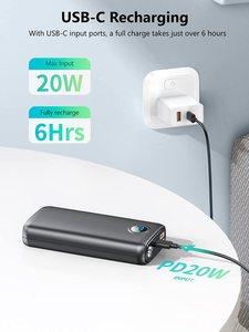 Pin Điện Thoại Di Động Ngoài Màn Hình LED Nhỏ Gọn Bộ Sạc Dự Phòng Usb C PD20W SCP22.5W Di Động 26800Mah Cho <span class=keywords><strong>iPhone</strong></span> 14 - Product Image 5