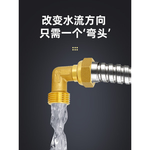 Raccord en cuivre massif à double filetage mâle, filetage interne et externe, pour chauffe-eau, tuyaux de gaz, raccords d'eau du robinet à 4-6 points - Product Image 2