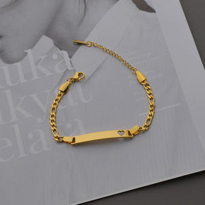 سوار مخصص من الفولاذ المقاوم للصدأ بتصميم شخصي جديد وعصري، سوار قلب رومانسي فارغ للنقش، هدية فريدة - Product Image 6