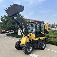 Matériel de terrassement le moins cher : Nouveau grand mini-tracteur agricole, pelle rétrocaveuse, chargeuse 4x4 diesel
