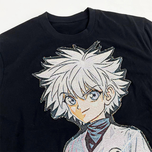 Tùy chỉnh tấm thảm dệt Anime chắp vá hoodie cộng với kích thước phim hoạt hình Áo len quần áo tấm thảm quần áo ném chăn Áo sơ mi hip hop. - Product Image 4