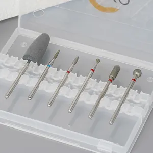 Russian Manicure Set 6pcs/set Diamond Nail Drill Bits Silicone Bit Cuticle Clean Manicure Tools