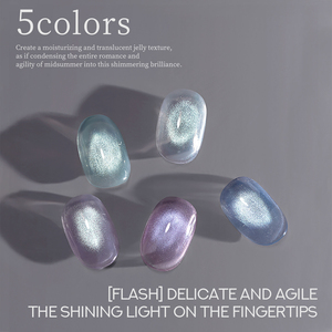 BBM Blue Amethyst Cat Eye Gel 2025 Eye Catcher LED Medusa Esmalte de uñas Pegamento Imán de cristal de larga duración Gel de uñas - Product Image 5