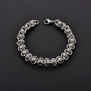 Pulsera Punk de Acero Inoxidable Grueso, Hecha a Mano con Nudos, Cadena Trenzada para Hombre, Brazalete de Joyería para Chicos - Product Image 3