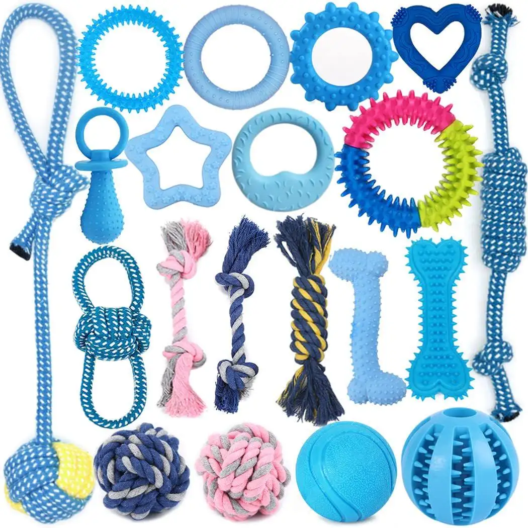 20 Pack Puppy Chew Toys Dog Teething Toys para Filhotes