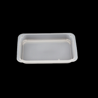 Boîte à lunch jetable en plastique PP transparente, conteneur alimentaire rectangulaire pour supermarché, épaisseur 1 mm, style simple