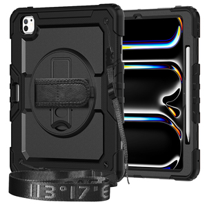 <span class=keywords><strong>Funda</strong></span> Protectora de Cuerpo Completo <span class=keywords><strong>para</strong></span> <span class=keywords><strong>iPad</strong></span> <span class=keywords><strong>Pro</strong></span> 13 2025 M4/M5, <span class=keywords><strong>Funda</strong></span> de Silicona <span class=keywords><strong>para</strong></span> Tablet con Correa <span class=keywords><strong>para</strong></span> el Hombro y Soporte Giratorio de 360 Grados en la Parte Posterior - Product Image 4