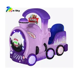 m sky Purple fiberglass kids Car games kiddie rides Win Money swing train machine coin operated amusement equipment for sales