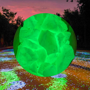 Vaso di Ciottoli Acquatici in Pietra Naturale Luminosa Lunare, Multicolore, Non Tossico, Design Moderno per Micro Paesaggi da Giardino Decorativi - Product Image 1