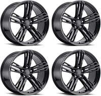 Juego de 4 Rines Forjados de Cinco Radios Estilo ZL en Negro Brillante de 20 Pulgadas 20x10 / 20x11 5x120 para Chevy Camaro SS RS LZ1 Edition
