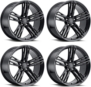 Set di <span class=keywords><strong>4</strong></span> Cerchi Forgiati a Cinque Razze Stile ZL Nero Lucido 20" 20x10 / 20x11 5x120 per Chevy Camaro SS RS Edizione LZ1 - Product Image 4