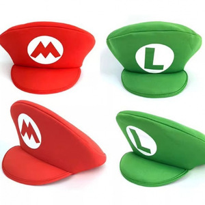 Sombrero de Disfraz para Fiesta de Halloween, Gorra Luis Roja, Sombrero de Cosplay Verde para Actuaciones - Product Image 1