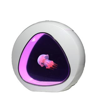 Jelly Fish <span class=keywords><strong>Tank</strong></span> Aquarium Humeur Veilleuse Changement de Couleur Méduse Lampe de Table pour Enfants Home Office Decor Lampe Magique pour Cadeau Blanc - Product Image 3