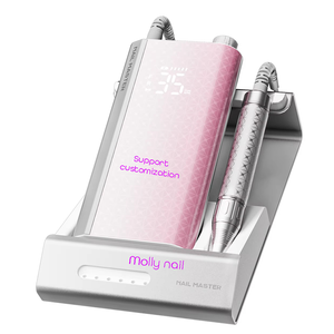 Logo personnalisé Moteur sans balais <span class=keywords><strong>professionnel</strong></span> 35000 tr/min Perceuse à ongles rechargeable 60W Poignée Outil de polissage des ongles - Product Image 2
