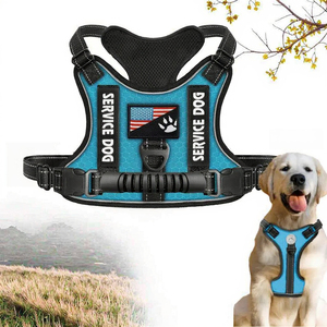 Pettorina Tattica Regolabile a 3 Clip per Cani, Gilet da Servizio Senza Trazione, Set con Guinzaglio per Cani Piccoli e Grandi, per Esterni - Product Image 3
