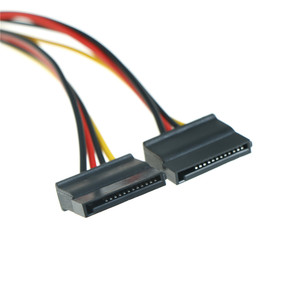 Çift SAT Y Splitter kadın HDD güç adaptörü kablosu Laptop için 4 Pin IDE erkek 2 Port 15 Pin SAT PVC malzeme stoklanan - Product Image 3