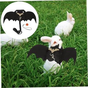 Halloween Bat Wings Costume <b>For</b> Dogs And <b>Cats</b> Black With Pumpkin Bell Vampire Style Pet <b>Clothes</b> - Product Image 4