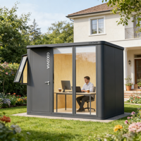 Cocovia Tiny House en Acier Léger, Modulaire, Préfabriquée, Écologique, Conception Étanche, Montage Facile pour Jardin et Cour Arrière