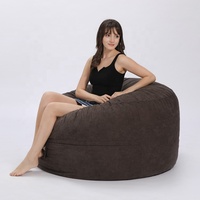 Grands poufs de 4 pieds pour adultes - Canapé confortable avec rembourrage pour salon, chambre, salle de jeux et espace de détente à domicile