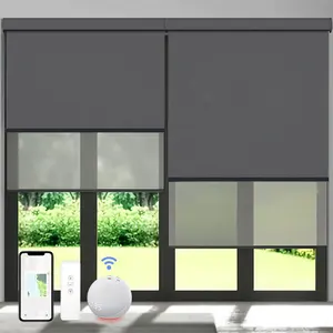 Tuya Zigbee Smart Electric Roller Blinds Motor Window Wifi App Smart Control Motorized Automatic Roller Blinds