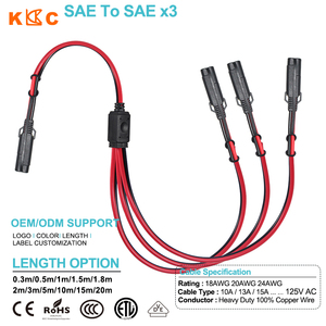 ตัวแยกสายเคเบิล SAE 1 ต่อ 3 ทาง กันน้ำ สำหรับมอเตอร์ไซค์ ATV รถกระบะ 12V - Product Image 1