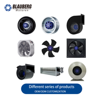 Ventilateur centrifuge à rétroaction arrière Blauberg certifié CE, étanche IP55, industriel, sans balais, 190 mm, pour conduits d'air, EC DC