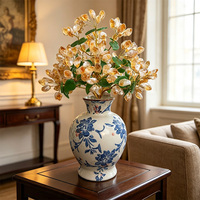 Arbre à Argent Personnalisable de Luxe Unique Fait Main avec Pierres de Guérison et Vase en Céramique pour la Décoration de la Maison et du Bureau