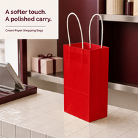 Sacs en papier kraft fins RTS avec logo personnalisé, livraison rapide, sacs à emporter légers pour sandwichs, pain, petites pochettes cadeaux avec poignées