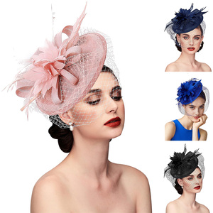 <span class=keywords><strong>Chapeau</strong></span> de cérémonie élégant et charmant, très populaire, polyvalent, <span class=keywords><strong>chapeau</strong></span> de <span class=keywords><strong>mariage</strong></span>, fascinateur en plumes de luxe pour femmes, décoration de fête - Product Image 1