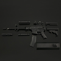 Modèle de pistolet d'assemblage M4A1 Ar15 Ar18 Noir 1:3 Modèle de pistolet en métal Pistolet de sécurité Jouet miniature
