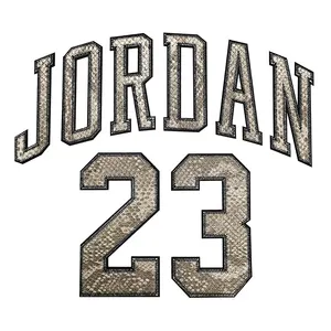EYD Basketball Goat Number 23 Fashion Designs Embroidery Iron on Logo Heat Transfer for T-shirt
