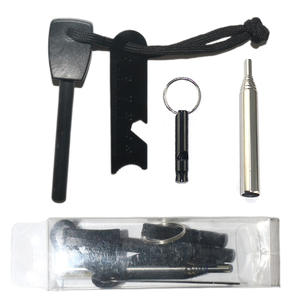 Multi Impermeabile flintstone emergenza magnesio firestarter selce manico in legno avviamento di fuoco log cubi bastone tool kit di sopravvivenza - Product Image 5