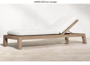 होटल बीच पार्क बालकनी के उपयोग के लिए लक्जरी वाटरप्रूफ आधुनिक गार्डन फर्नीचर सेट सागौन लकड़ी आंगन काउच अनुभागीय सोफा - Product Image 5