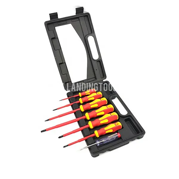 Popular Strong Magnetic Screwdriver Set,7pcs VDE 1000V Electric Insulated Precision Screwdriver Bit Set