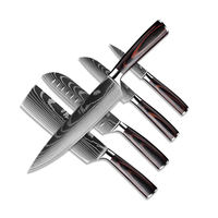2023 nouveautés cuisine double forgé durable G10 poignée 5 pièces vg10 damas couteau de chef ensemble