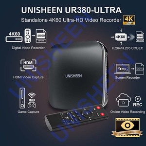 UR380-Ultra Unisheen 4k60 Streaming Support <span class=keywords><strong>HDMI</strong></span> Smartphone DP USB Caméra Recodage <span class=keywords><strong>Enregistreur</strong></span> <span class=keywords><strong>Vidéo</strong></span> - Product Image 2
