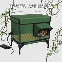 Hot Selling Duurzaam Polyester Kattenhuis Luxe Buiten Verwarmd Opvouwbaar Thermisch Huisdierhek Tent Vierkante Vorm Kattenschuilplaats