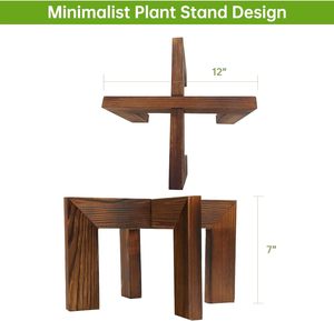 Soportes de plantas de madera para plantas de interior y <span class=keywords><strong>exterior</strong></span> Los soportes de macetas de gran tamaño son adecuados para la mayoría de las macetas de tamaño en la habitación - Product Image 2