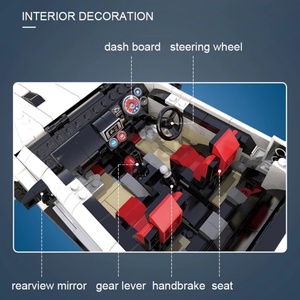 Ensemble de blocs de construction de voiture de course sportive GTR R35, 1322 pièces, avec télécommande, briques autobloquantes, jouet à l'échelle 1:12 pour enfants - Product Image 6