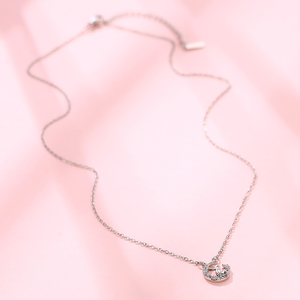 Collana <span class=keywords><strong>Il</strong></span> <span class=keywords><strong>Piccolo</strong></span> <span class=keywords><strong>Principe</strong></span>, Gioiello di Lusso, Perfetta per Proposte di Matrimonio, Pendente Luna con Zirconi, Regalo per Compleanno <span class=keywords><strong>e</strong></span> San Valentino - Product Image 4