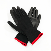 Gants de travail de sécurité en polyuréthane PU à paume enduite, économiques, 13G 4131, OEM, en nylon polyester enduit PU, pour le jardinage, EN388