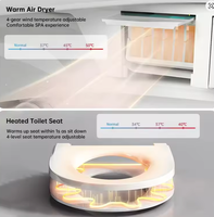 En gros, WC intelligent monobloc en céramique avec bidet intégré, chasse d'eau automatique, siège chauffant, télécommande, pour maison et hôtel, à poser au sol