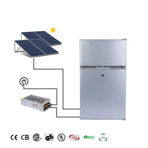 Mini Refrigerador y <span class=keywords><strong>Congelador</strong></span> Vertical Portátil de 108L, Refrigerador de Doble Puerta con Compresor para Hogar y Hotel - Product Image 2