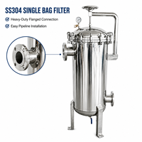 Boîtier de filtre à sac en acier inoxydable SS304 pour la filtration industrielle de l'eau, de l'huile, de la peinture et des liquides chimiques