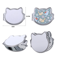 Miroir pour décoration de maison Miroir de poche en métal avec logo personnalisé Mini miroir de maquillage cadeau promotionnel personnalisé