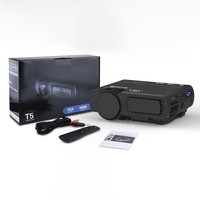 Nuevo Proyector T5 HD de 200-300 ANSI Lúmenes, Android Smart, Duplicación de Pantalla Inalámbrica, Proyector de Video para el Hogar