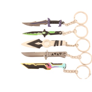 <span class=keywords><strong>Precio</strong></span> de suministro de fábrica Miniatura Aleación de zinc Metal 9cm <span class=keywords><strong>Valorant</strong></span> Llaveros Juego Productos Colgante - Product Image 2