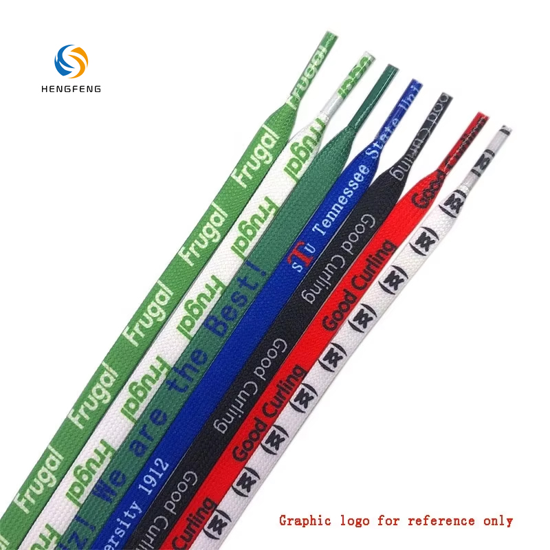 Wholesale Sublimation Printing Flat Polyester Printed Custom Shoe Laces