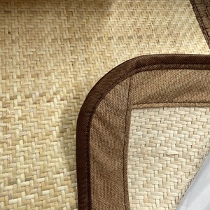 Materassini per lettino per lettino con buccia in rattan naturale intrecciata a mano - Product Image 1